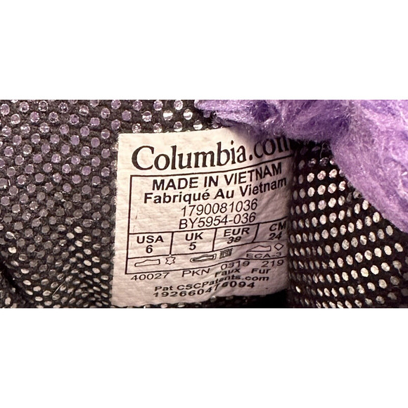 Columbia Bugaboot Plus IV Omni-Heat Boot Girl's Size 6 Gray Purple BY5954-036 - Picture 10 of 11